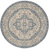 Safavieh Linden  Cream / Blue LND137 6 ft. 7 in. X 6 ft. 7 in. Round Rug