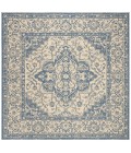 Safavieh Linden  Cream / Blue LND137 6 ft. 7 in. X 6 ft. 7 in. Square Rug