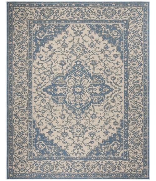 Safavieh Linden  Cream / Blue LND137 9 ft. X 12 ft. Rectangle Rug