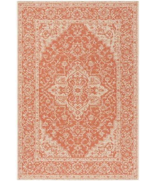 Safavieh Linden  Rust / Creme LND137 4 ft. X 6 ft. Rectangle Rug