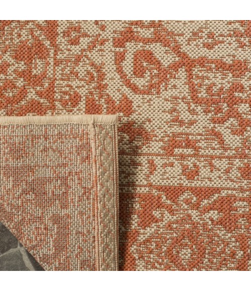 Safavieh Linden  Rust / Creme LND137 2 ft. 2 in. X 10 ft. Runner Rug