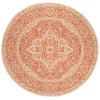 Safavieh Linden  Rust / Creme LND137 6 ft. 7 in. X 6 ft. 7 in. Round Rug