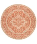 Safavieh Linden  Rust / Creme LND137 6 ft. 7 in. X 6 ft. 7 in. Round Rug
