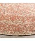 Safavieh Linden  Rust / Creme LND137 6 ft. 7 in. X 6 ft. 7 in. Round Rug