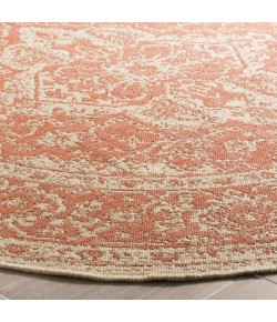 Safavieh Linden  Rust / Creme LND137 6 ft. 7 in. X 6 ft. 7 in. Round Rug