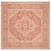 Safavieh Linden  Rust / Creme LND137 6 ft. 7 in. X 6 ft. 7 in. Square Rug