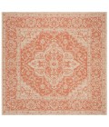Safavieh Linden  Rust / Creme LND137 6 ft. 7 in. X 6 ft. 7 in. Square Rug