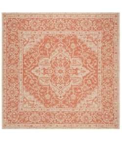 Safavieh Linden  Rust / Creme LND137 6 ft. 7 in. X 6 ft. 7 in. Square Rug