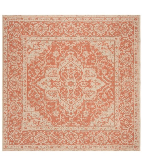 Safavieh Linden  Rust / Creme LND137 6 ft. 7 in. X 6 ft. 7 in. Square Rug