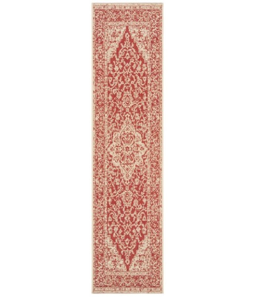 Safavieh Linden  Red / Creme LND137 2 ft. 2 in. X 6 ft. Runner Rug