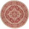 Safavieh Linden  Red / Creme LND137 8 ft. X 8 ft. Round Rug