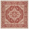 Safavieh Linden  Red / Creme LND137 6 ft. 7 in. X 6 ft. 7 in. Square Rug