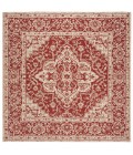Safavieh Linden  Red / Creme LND137 6 ft. 7 in. X 6 ft. 7 in. Square Rug