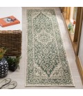 Safavieh Linden  Green / Creme LND137 2 ft. 2 in. X 10 ft. Runner Rug