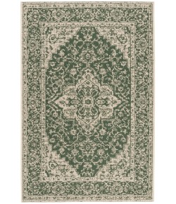 Safavieh Linden  Green / Creme LND137 6 ft. 7 in. X 9 ft. 2 in. Rectangle Rug
