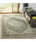 Safavieh Linden  Green / Creme LND137 6 ft. 7 in. X 6 ft. 7 in. Square Rug
