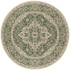 Safavieh Linden  Green / Creme LND137 8 ft. X 8 ft. Round Rug