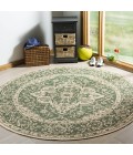 Safavieh Linden  Green / Creme LND137 8 ft. X 8 ft. Round Rug