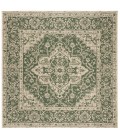 Safavieh Linden  Green / Creme LND137 6 ft. 7 in. X 6 ft. 7 in. Square Rug