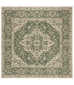 Safavieh Linden  Green / Creme LND137 6 ft. 7 in. X 6 ft. 7 in. Square Rug