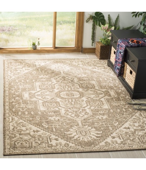Safavieh Linden  Cream / Beige LND138 8 ft. X 8 ft. Square Rug