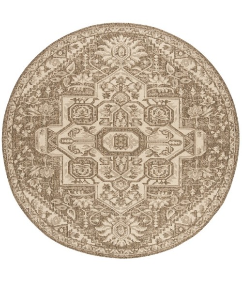 Safavieh Linden  Cream / Beige LND138 8 ft. X 8 ft. Round Rug