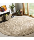 Safavieh Linden  Cream / Beige LND138 8 ft. X 8 ft. Round Rug