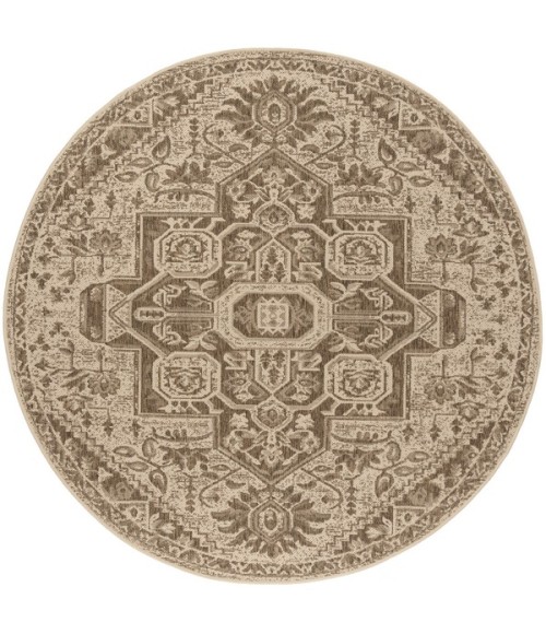 Safavieh Linden  Beige / Cream LND138 6 ft. 7 in. X 6 ft. 7 in. Round Rug