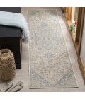 Safavieh Linden  Aqua / Cream LND138 2 ft. 2 in. X 8 ft. Runner Rug