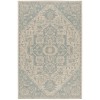 Safavieh Linden  Aqua / Cream LND138 5 ft. 3 in. X 7 ft. 6 in. Rectangle Rug