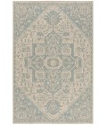 Safavieh Linden  Aqua / Cream LND138 5 ft. 3 in. X 7 ft. 6 in. Rectangle Rug