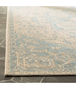 Safavieh Linden  Aqua / Cream LND138 2 ft. 2 in. X 8 ft. Runner Rug