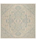 Safavieh Linden  Aqua / Cream LND138 6 ft. 7 in. X 6 ft. 7 in. Square Rug