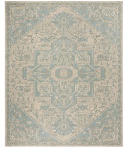Safavieh Linden  Aqua / Cream LND138 8 ft. X 10 ft. Rectangle Rug
