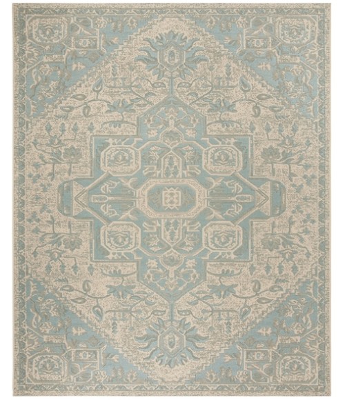 Safavieh Linden  Aqua / Cream LND138 8 ft. X 10 ft. Rectangle Rug