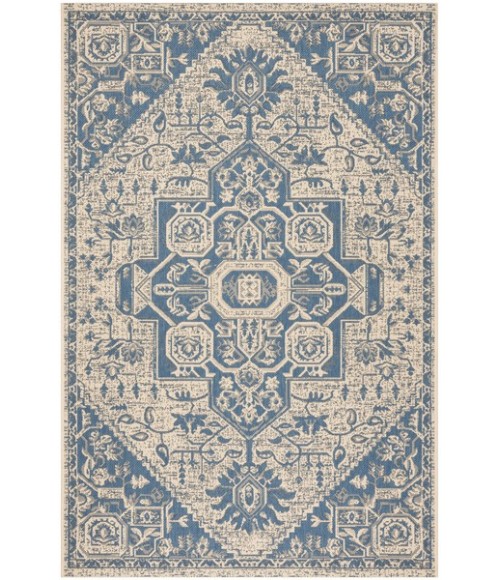 Safavieh Linden  Blue / Creme LND138 4 ft. X 6 ft. Rectangle Rug