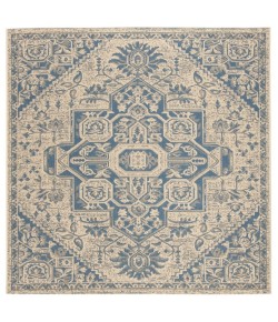 Safavieh Linden  Blue / Creme LND138 6 ft. 7 in. X 6 ft. 7 in. Square Rug