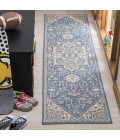Safavieh Linden  Cream / Blue LND138 2 ft. 2 in. X 8 ft. Runner Rug