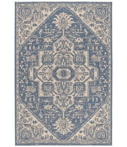 Safavieh Linden  Cream / Blue LND138 5 ft. 3 in. X 7 ft. 6 in. Rectangle Rug