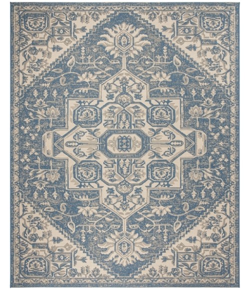 Safavieh Linden  Cream / Blue LND138 8 ft. X 10 ft. Rectangle Rug
