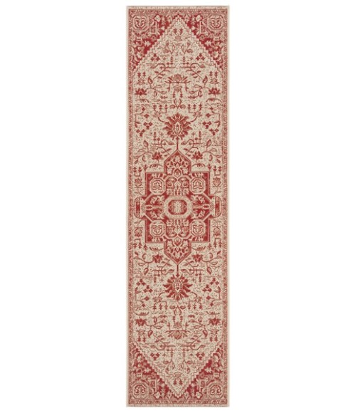 Safavieh Linden  Red / Creme LND138 2 ft. 2 in. X 8 ft. Runner Rug