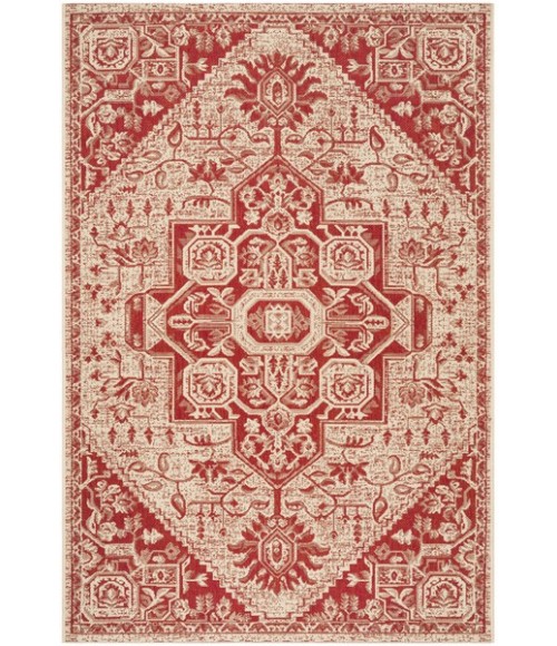 Safavieh Linden  Red / Creme LND138 5 ft. 3 in. X 7 ft. 6 in. Rectangle Rug