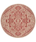 Safavieh Linden  Red / Creme LND138 6 ft. 7 in. X 6 ft. 7 in. Round Rug