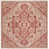 Safavieh Linden  Red / Creme LND138 6 ft. 7 in. X 6 ft. 7 in. Square Rug