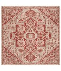 Safavieh Linden  Red / Creme LND138 8 ft. X 8 ft. Square Rug