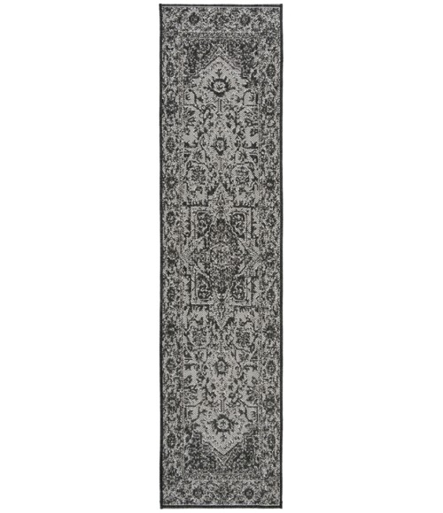 Safavieh Linden  Light Grey / Charcoal LND139 2 ft. 2 in. X 12 ft. Runner Rug