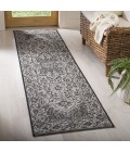Safavieh Linden  Light Grey / Charcoal LND139 2 ft. 2 in. X 12 ft. Runner Rug