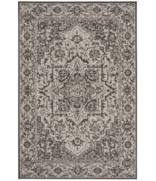 Safavieh Linden  Light Grey / Charcoal LND139 6 ft. 7 in. X 9 ft. 2 in. Rectangle Rug