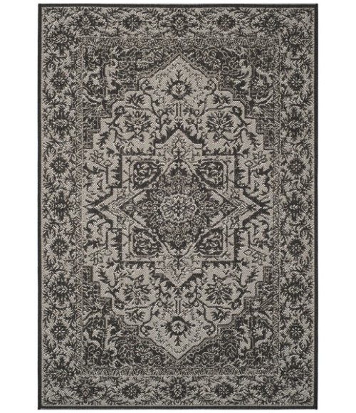 Safavieh Linden  Light Grey / Charcoal LND139 3 ft. X 5 ft. Rectangle Rug