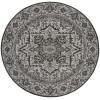 Safavieh Linden  Light Grey / Charcoal LND139 6 ft. 7 in. X 6 ft. 7 in. Round Rug